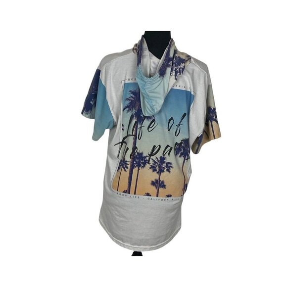 FRESH LAUNDRY Hoodie Graphic Print Tropical California Shirt White XL 18-8 - Picture 4 of 9